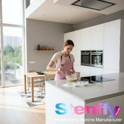 Kitchen Apron, Work Apron, Canvas, Multiple Pockets, Gardening, Painting, BBQ, Artist, Carpenter, Sizes M to XXL, Pink