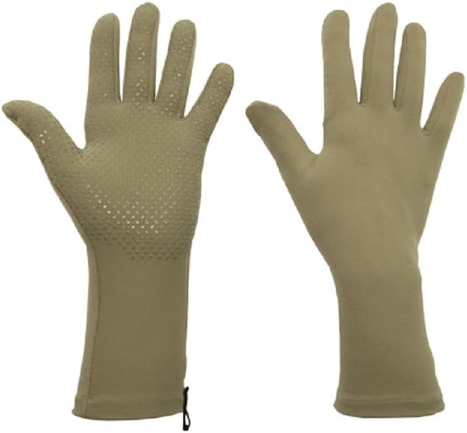 Foxgloves Grip Gardening Gloves – Over the wrist protection with silicone grip ovals on palm (Moss Green, Medium)