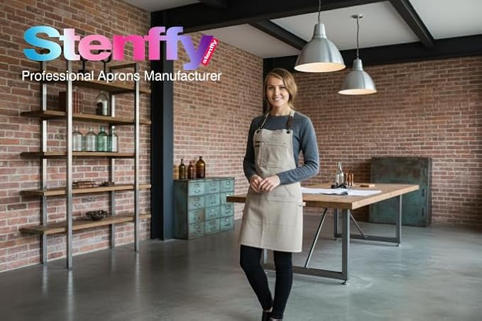 Kitchen Apron, Work Apron, Canvas, Multiple Pockets, Gardening, Painting, BBQ, Artist, Carpenter, Sizes M to XXL, Grey