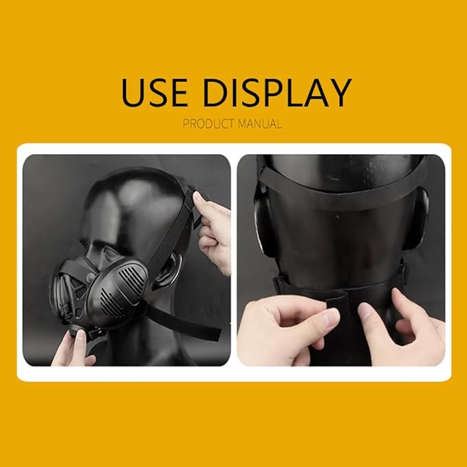 Protective Tactical Respirator Mask FAST Helmet Half Face Gas Mask for Military Paintball Airsoft Hunting