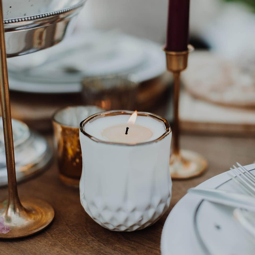 The Growing Candle, Chai Scented, 9oz Ceramic Pot, Aromatherapy Candles for Home, 100% Soy, Astrid