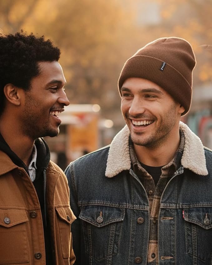 Zylioo Oversize Beanie Hats, XXL Big Size Ribbed Knit Cuffed Winter Hat for Cold Weather, Warm Skull Watch Cap