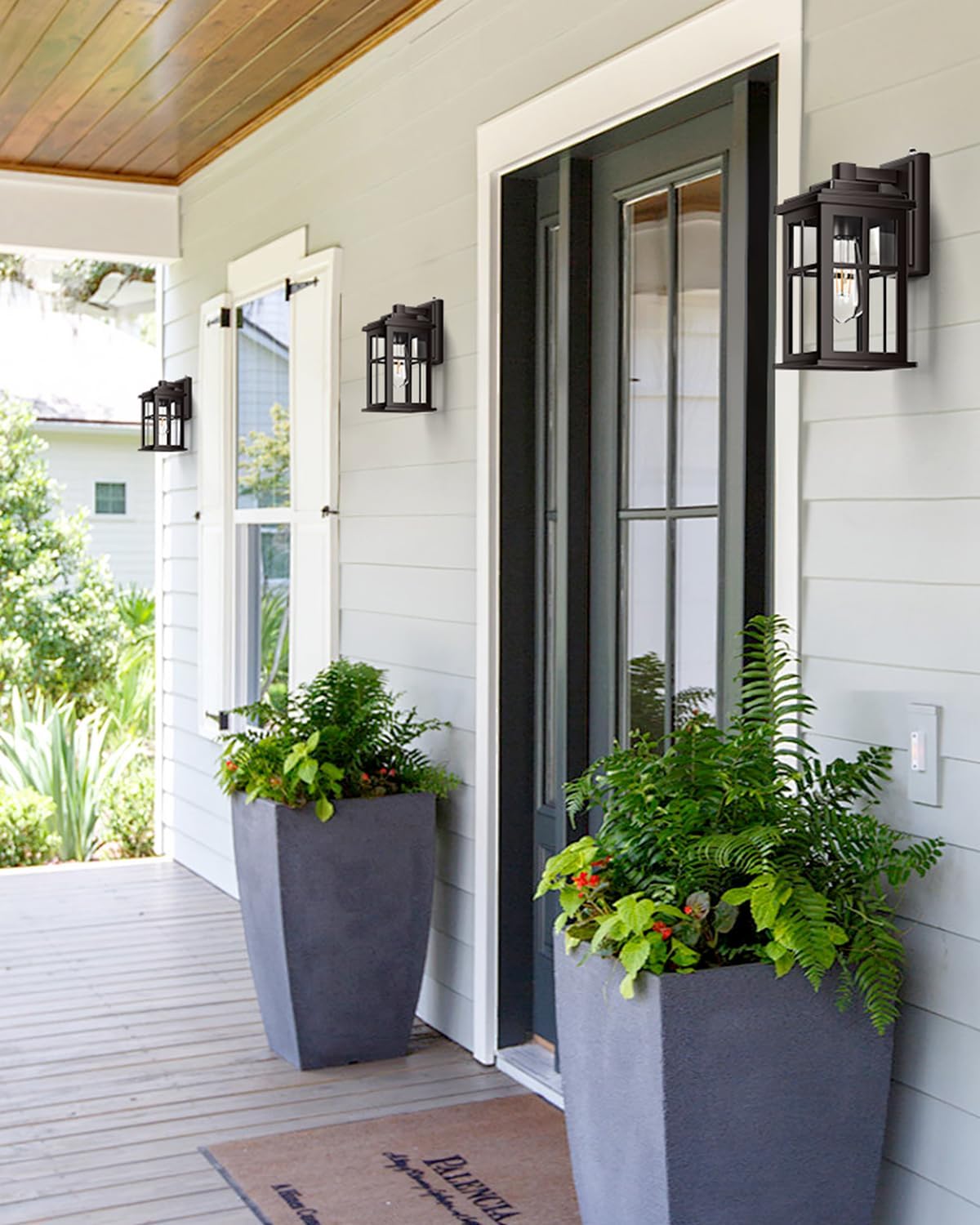 Bronze Outdoor Lights for House, Dusk to Dawn Exterior Lighting Fixtures, Outdoor Wall Lights for House, Garden, Entryway, Doorway, Anti-Rust, Waterproof, E26 Socket