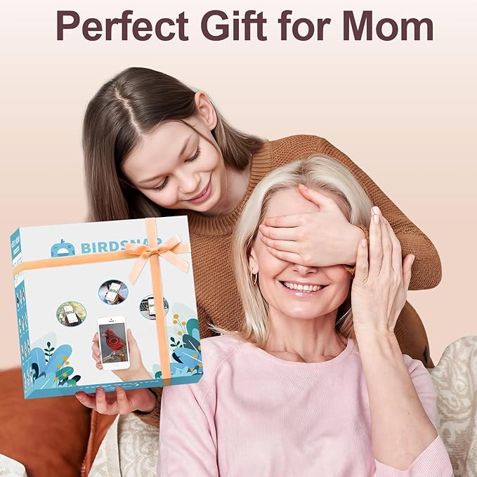 birdsnap® TUC Bird Feeder with Camera 2K HD, Solar Panel 32GB Card 4-in-1 Perch, 160°View Auto Detect & Notify AI Identify Video Bird Camera Wireless Outdoors Ideal Gift for Birds Lover