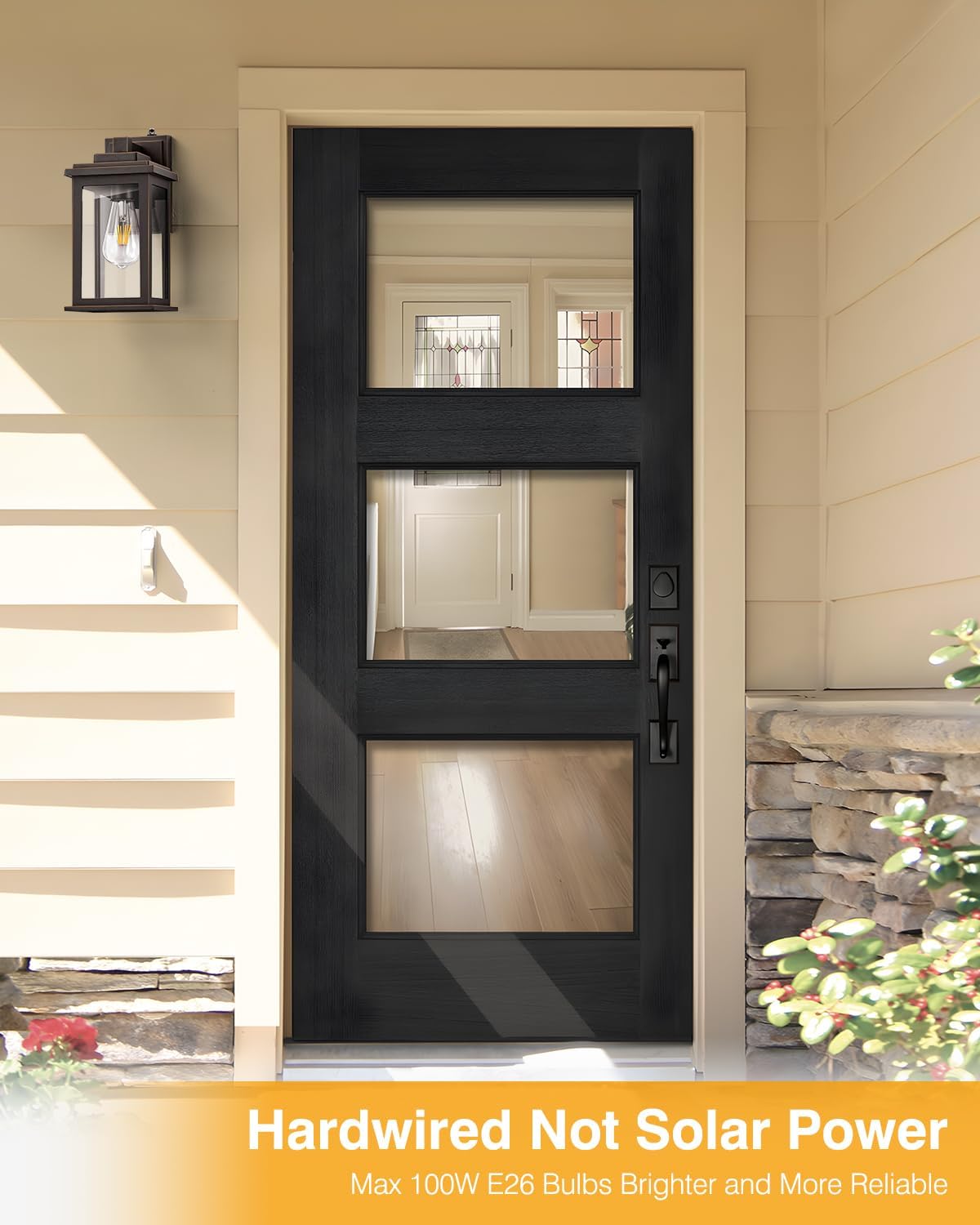 VIANIS Oil Rubbed Bronze Dusk to Dawn Porch Lights Outdoor, 2-Pack Anti-Rust Aluminum Outside Lights for House, Porch, Garage, Front Door, Patio, Easy-to-Install Waterproof Modern