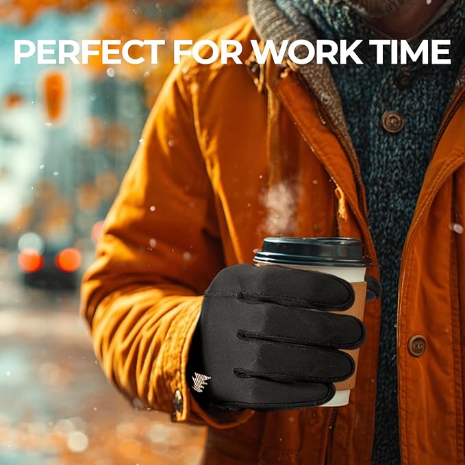 rivmount Winter Gloves Women Men, Cold Weather Touch Screen Liner Glove, Windproof 3-Layers, for Running, Cycling, Biking, Hiking, Driving