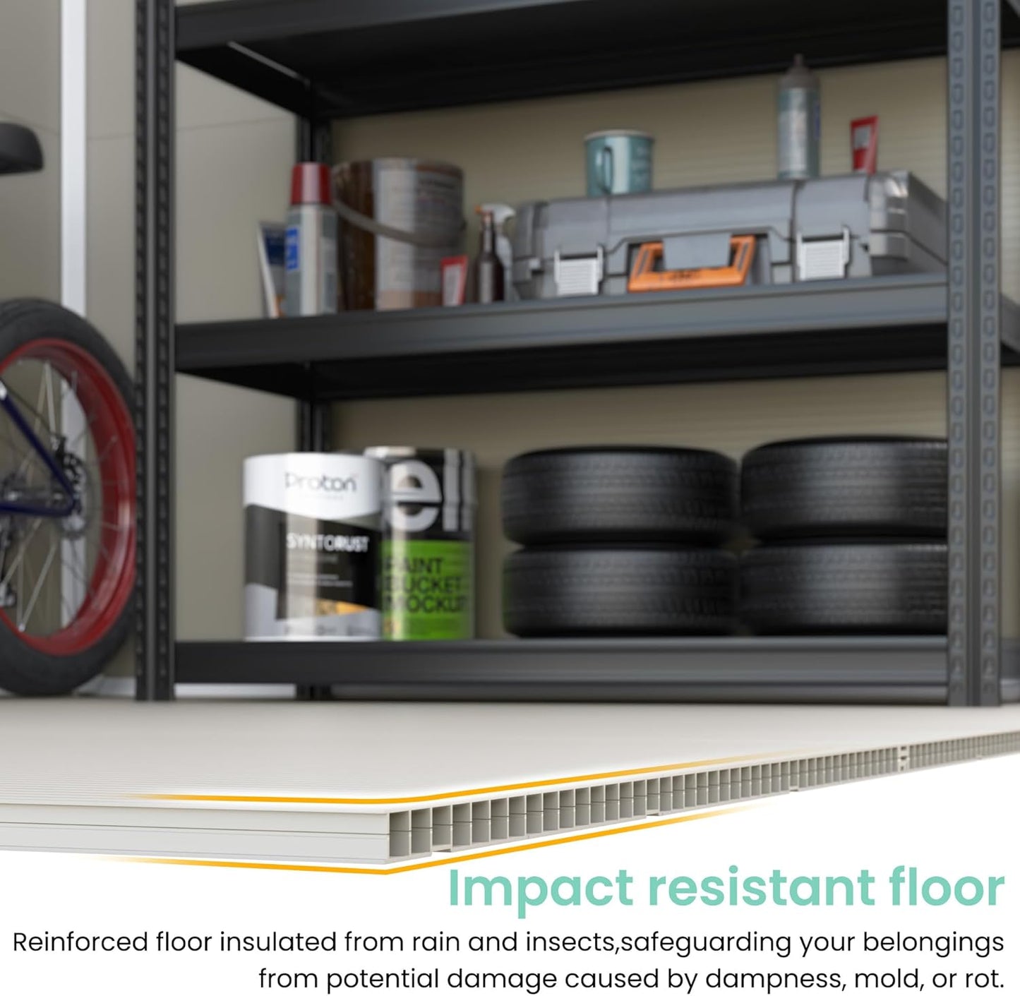 UDPATIO Outdoor Storage Shed 7.5x10.7 FT, Plastic Garden Shed for Bike, Garbage Can, Tool, Outside Sheds & Outdoor Resin Shed with Lockable Door for Backyard, Patio, Lawn, Standstone