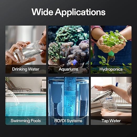 VIVOSUN Digital pH and TDS Meter Kits, 0.01pH High Accuracy Pen Type pH Meter ± 2% Readout Accuracy 3-in-1 TDS EC Temperature Meter for Hydroponics, Pool and Aquarium, Yellow Blue, UL Certified