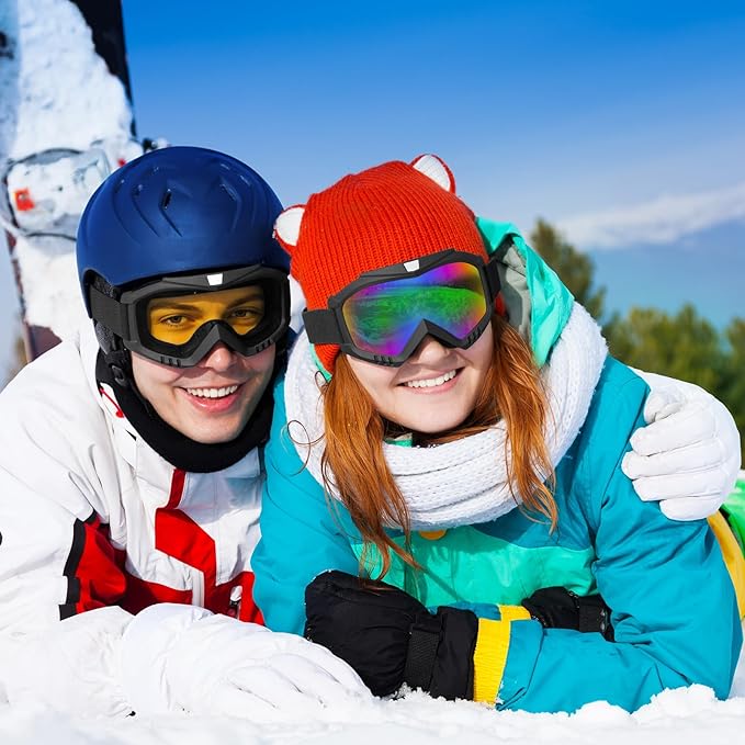 Ski Goggles, Snowboard Goggles for Men Women Kids, Skiing Snowboard Motorcycle Glasses for Adult Youth