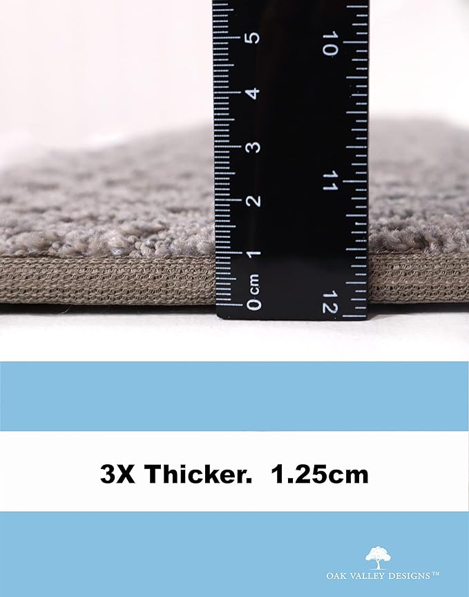 Oak Valley Designs™ Round Carpet Stair Treads - Anti Slip Indoor Stair Mats for Wooden Stairs, Style: Bayside Charm Dark Grey, 35" W X 9.75" D, (Set of 4)