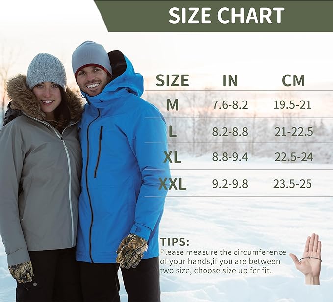 HANDLANDY Winter Gloves for Men & Women, Insulated Waterproof for Cold Weather, Thermal Glove for Cycling, Ski, Riding, Driving, Biking, Running