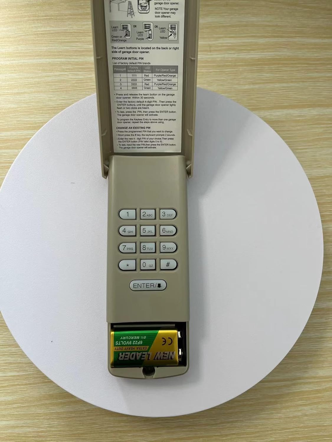 Garage Door Opener Keypad for Liftmaster Chamberlain Craftsman Garage Door Opener, Replace Wireless Keypad 877MAX Keyless Entry with 315/390 MHZ Learn Button Produced Since 1993,Black