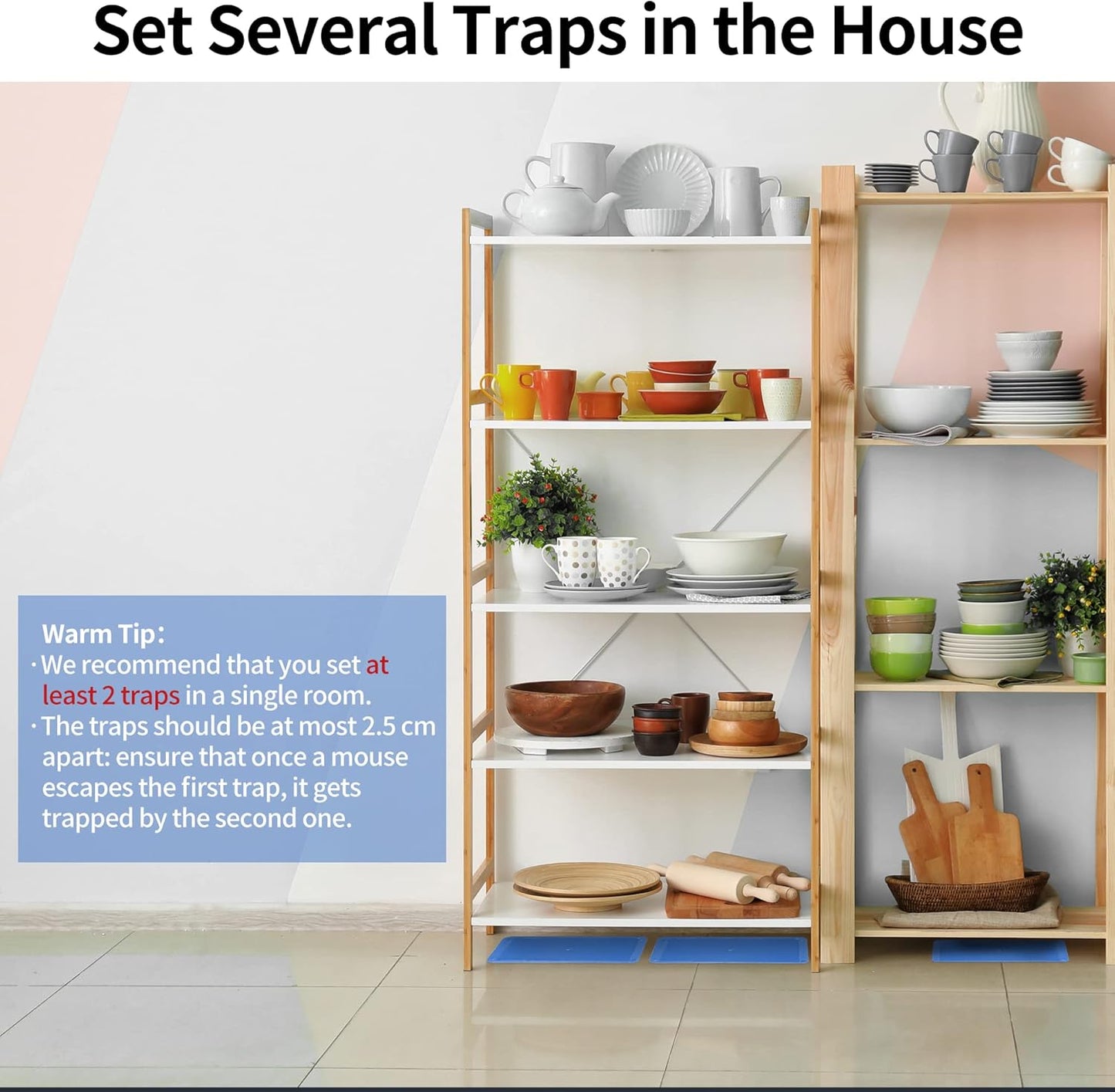 LULUCATCH Super Glue Traps 10 Pack for Mice & Snakes, Larger, Heavier Sticky Traps with Non-Toxic Glue. Sticky Mouse Traps Indoor, Easy to Set, Pet Safe Pest Control