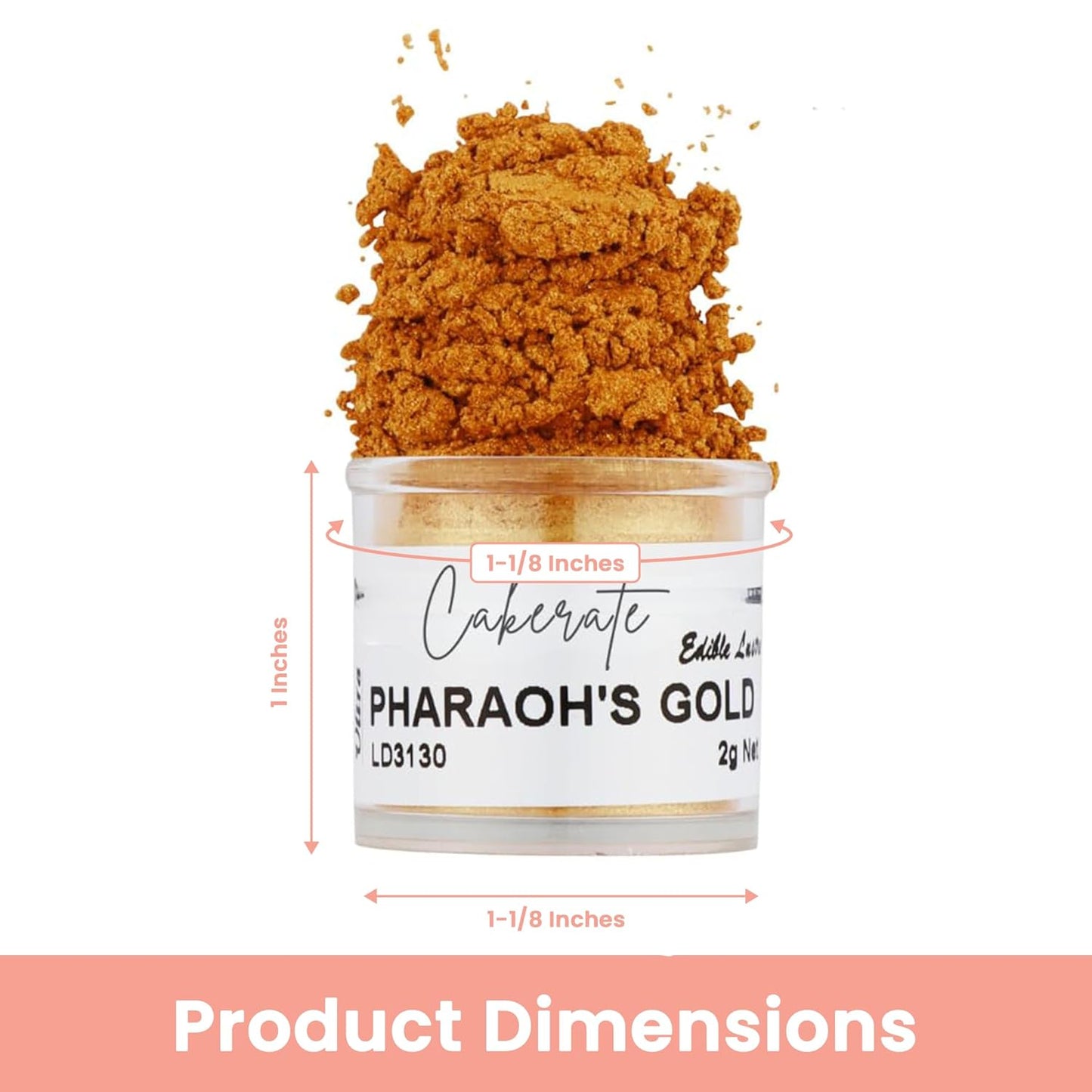 Crystal Rose & Coral Blush Luster Dust for Baking (2 Pack) – Edible Glitter for Cake Decorating, Fondant, Cupcakes, Drinks & Desserts – Kosher, Vegan, Food-Safe Luster Dust - 2 grams, Highly Concentrated