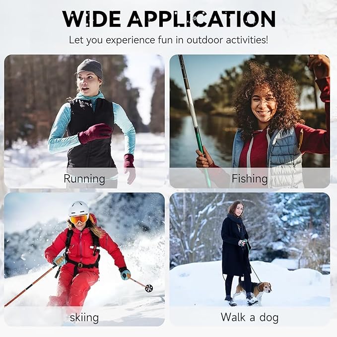 KOVNLO Heated Vest Women, (Battery Pack Not Included) Smart Controller With Lights-out, Electric Warming Heated Jackets