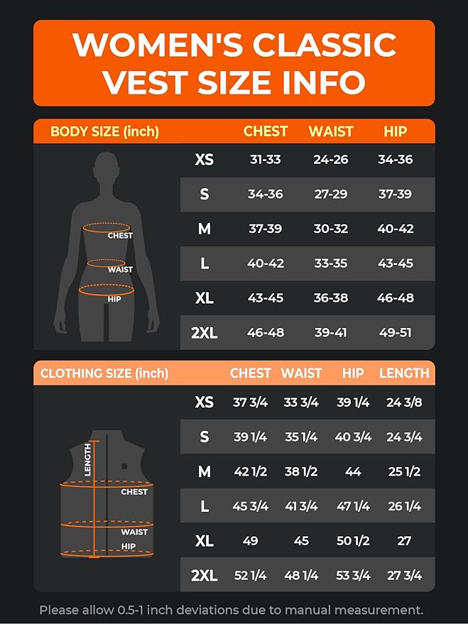 ORORO Women's Lightweight Heated Vest with USB-C Rechargeable Battery, Puffer Classic Heating Vest