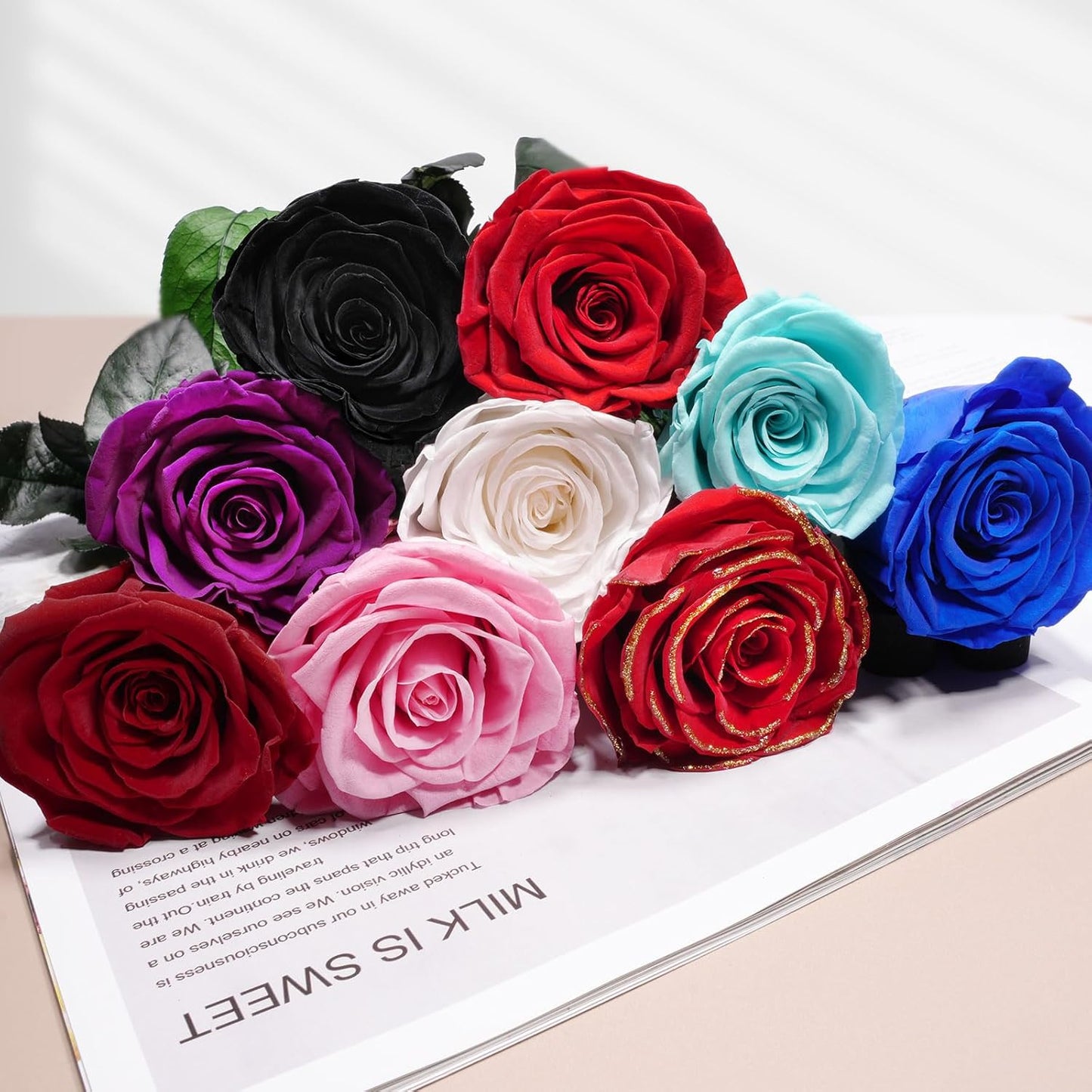 Yamonic Preserved Flowers Rose Gifts for Delivery Prime, Mothers Day Rose Flowers Gifts for Mom, Single Real Flower Birthday Gifts for Her, Women, Grandma, Wife,Girlfriend Gifts for Anniversary(White)