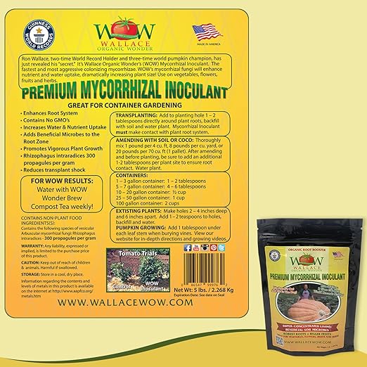 Wallace Organic Wonder Mycorrhizal Inoculant (1 lb) - Mycorrhizal Fungi - Super Concentrated - Fresh Mycorrhizae for Plants, Garden Soil, & Potting Soil - Organic Root Stimulator for Plant Growth