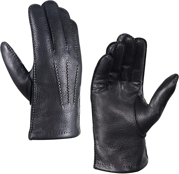 SKYDEER Full Deerskin Leather Winter Drive Work Gloves, Extra Soft 100G 3M Thinsulate, Thermal Insulated Gloves (SD2211T)
