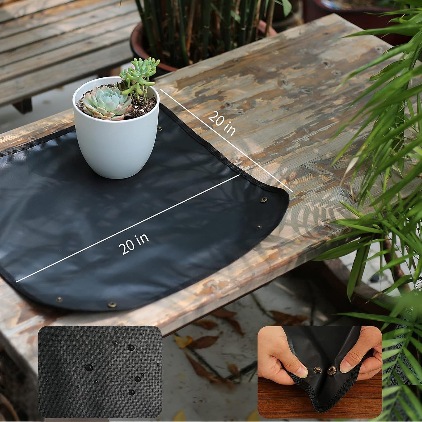 5Pcs Succulent Tools, Mini Garden Tools,Plant Potting Mat as Plant Accessories,Succulent Gardending Hand Tools Kit for Seedling Soil,Caring Succulent,etc,Gifts for Woman’s Gardening work(No Flowerpot)