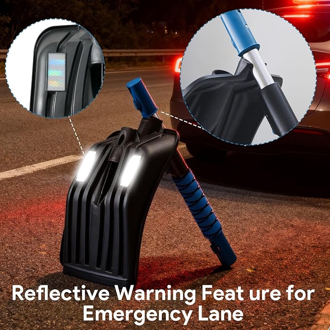 Extendable Snow Brush with Ice Scraper Telescopic Snow Shovel for Driveway Ice and Snow Removal Tool Kit for Car Truck Vehicle Emergency Use in Winter Snowy Storm (Shovel Brush Scraper Set)