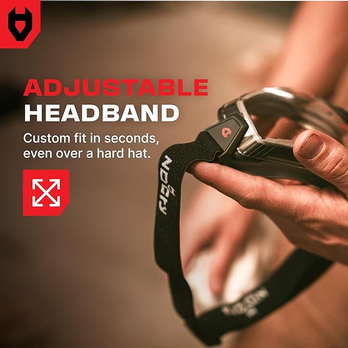 NoCry Anti Fog Safety Goggles Over Glasses For Men And Women — ANSI Z87.1 Premium Anti Scratch & UV380 — Eye Protection with Panoramic Lens & Adjustable Strap — Perfect Dust Goggles for Chemistry Lab