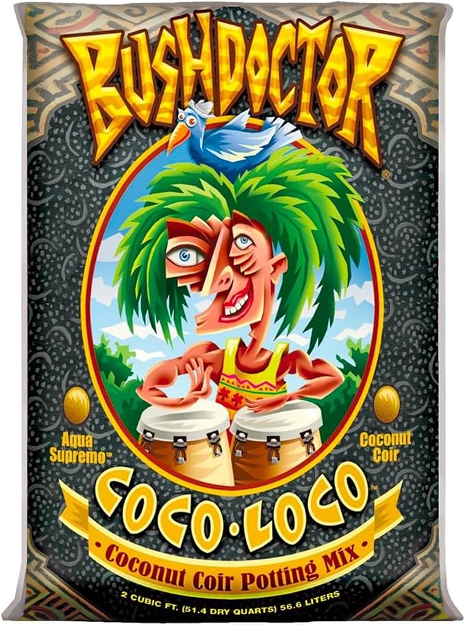 FoxFarm Happy Frog 2cu ft Potting Soil + Bush Doctor Coco Loco 2cu ft Potting Soil Bundle - for Gardening Plants and Healthy Growth