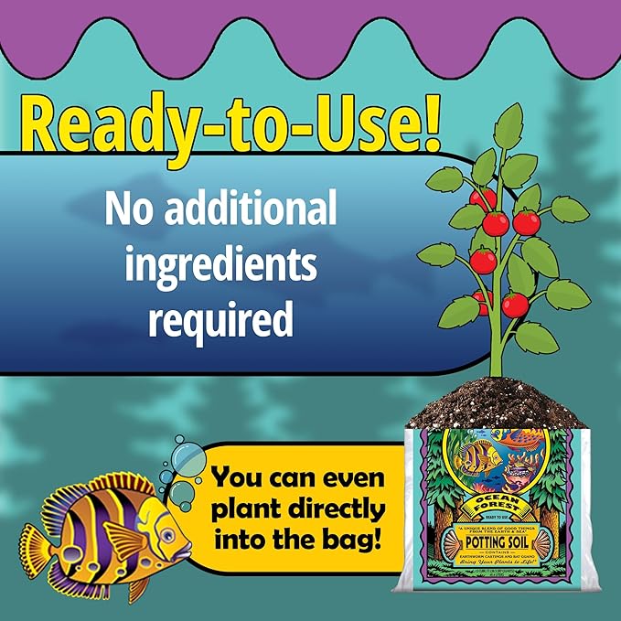 FoxFarm Ocean Forest Potting Soil, 1.5cu ft (Pack of 10) - Light, Aerated Texture, Designed for All Container Plants - pH Adjusted for Optimal Nutrient Uptake, Effectively Retains Moisture