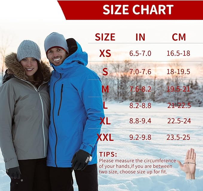 HANDLANDY Winter Gloves for Men & Women, Insulated Waterproof for Cold Weather, Thermal Glove for Cycling, Ski, Riding, Driving, Biking, Running