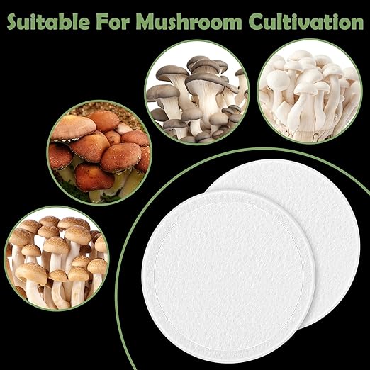 24 Pcs 2.5" Monotub Adhesive Filter Disks-3MM Thick Monotub Filter Discs-Monotub Filters for Mushroom Growing Supplies Filter Pad Replacements