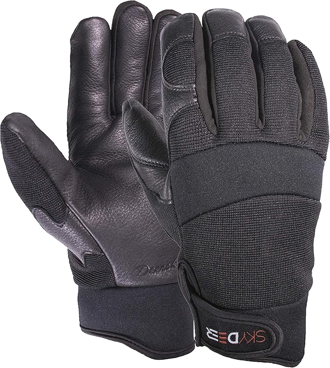 SKYDEER Full Deerskin Leather Winter Drive Work Gloves, Extra Soft 100G 3M Thinsulate, Thermal Insulated Gloves (SD2211T)