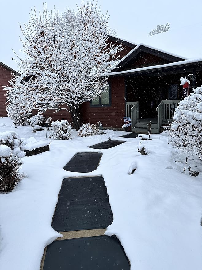 HeatTrak Heated Snow Melting Mats - Heated Outdoor Mats for Walkways - Electric Snow Melting Mats for Decks and Sidewalks - Trusted No-Slip Snow and Ice Melt Heated Sidewalk Mat (30” x 60")