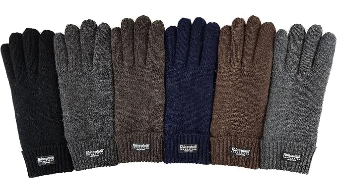 BRUCERIVER Ladie's Wool Knit Gloves with Thinsulate Lining