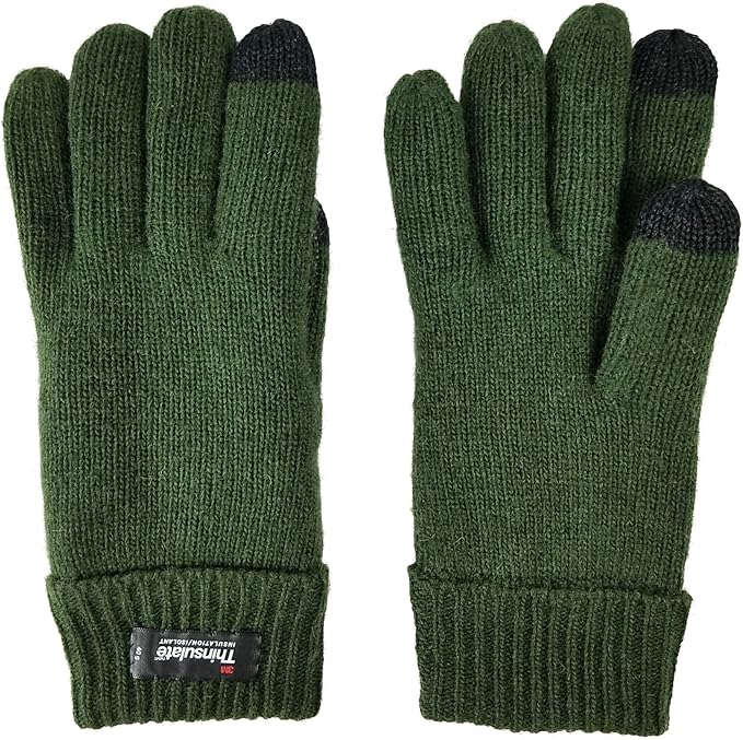 BRUCERIVER Ladie's Wool Knit Gloves with Thinsulate Lining