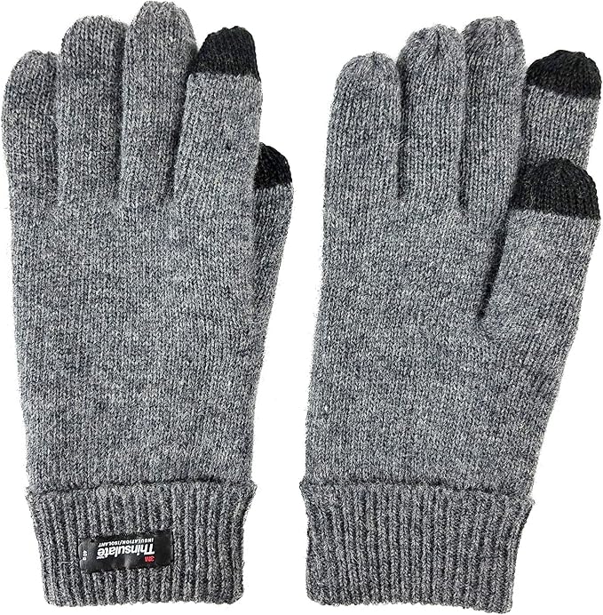 BRUCERIVER Ladie's Wool Knit Gloves with Thinsulate Lining