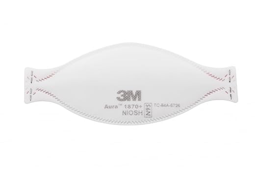 3M Aura Particulate Respirator, 1870+, 1870Plus, NIOSH, N95, Bulk Case of 440