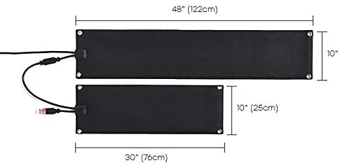 HeatTrak Heated Snow Melting Mats for Stairs - Heated Outdoor Mats - Electric Snow Melting Mats for Winter Snow Removal - Trusted Snow and Ice Melting Mats and No-Slip Stair Heating Mats (10" x 48")