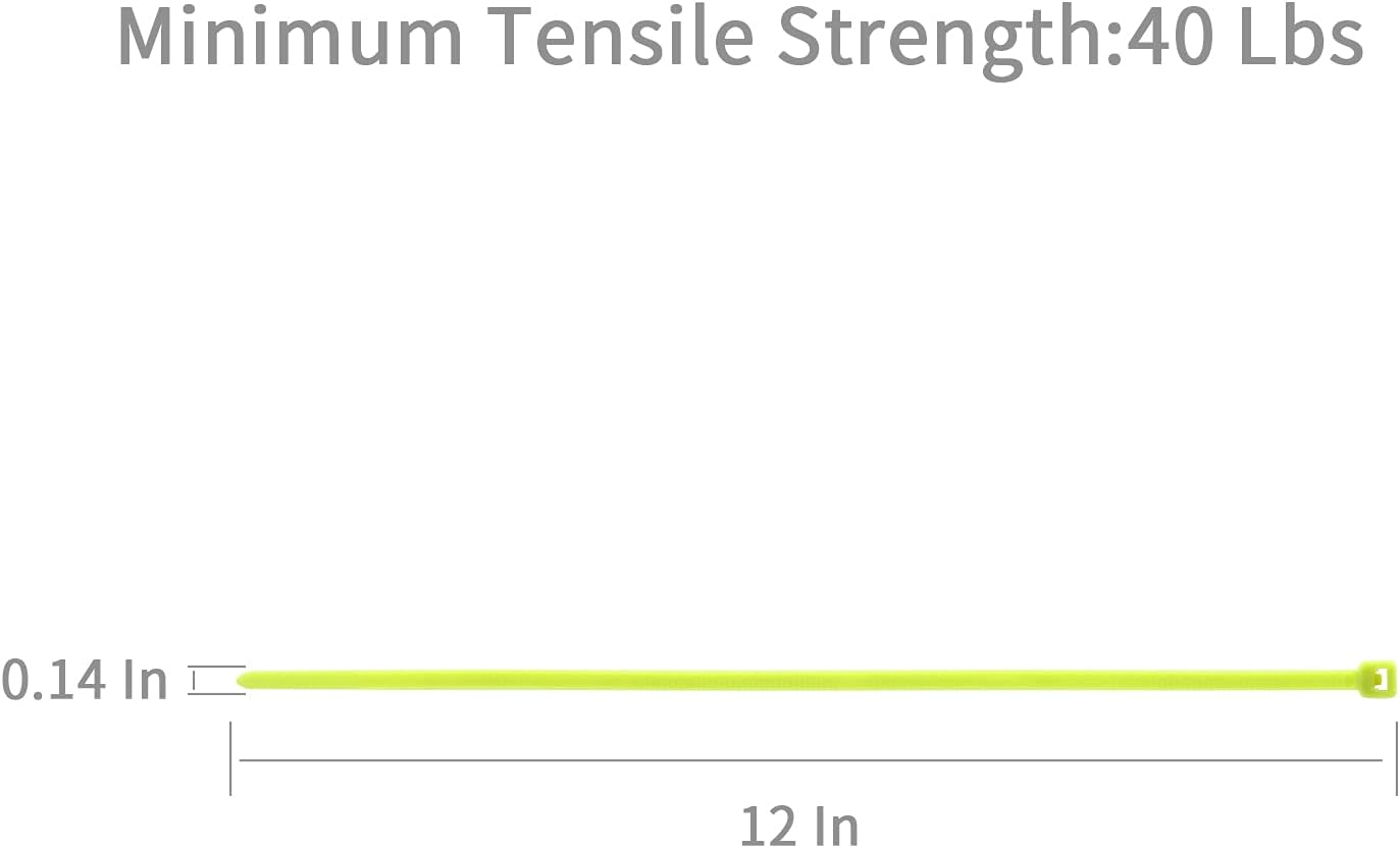 XINGO Nylon Cable Zip Ties Self Locking Plastic Wire Ties with 40 Lbs Tensile Strength for Indoor and Outdoor 12 Inch 500 Pack Apple Green