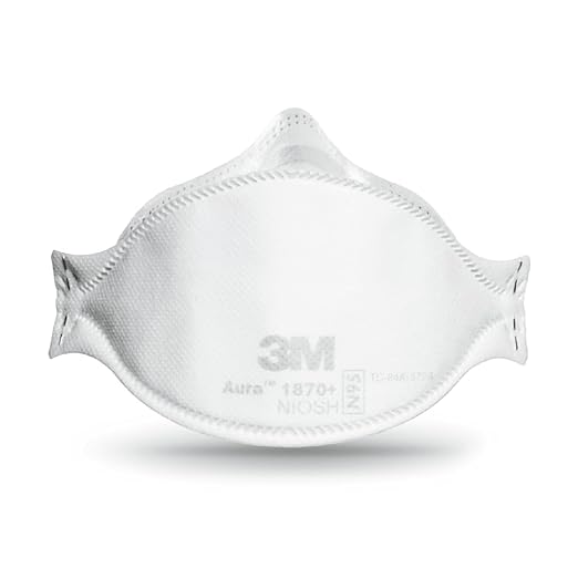 3M Aura Particulate Respirator, 1870+, 1870Plus, NIOSH, N95, Bulk Case of 440