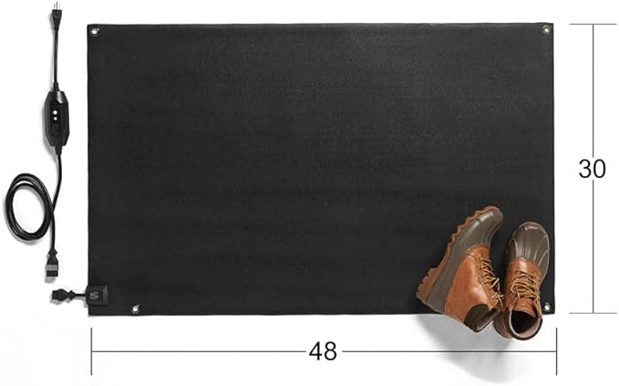HeatTrak Heated Snow Melting Mats for Entrances - Heated Outdoor Mats - Electric Snow Melting Mats for Winter Snow Removal - Trusted Snow and Ice Melt Products - No-Slip Heated Door Mats (30” x 48")