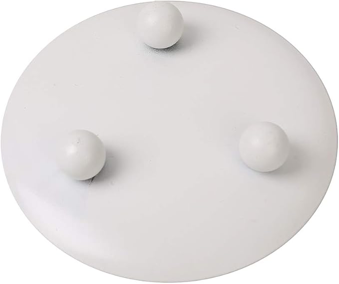 Scwhousi White Iron Plate Candle Holder,Decorative Iron Pillar Candle Holder, Set of 3,Candle Stand for Wax Candles