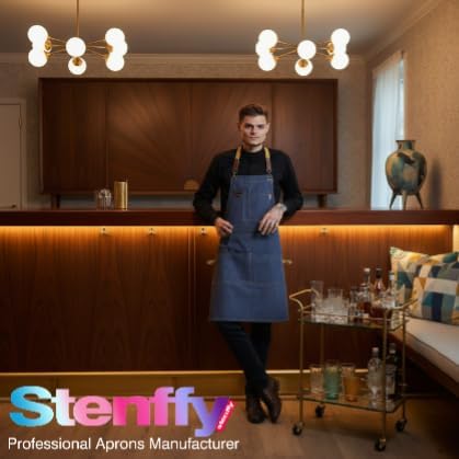 Kitchen Apron, Work Apron, Canvas, Multiple Pockets, Gardening, Painting, BBQ, Artist, Carpenter, Sizes M to XXL, Denim