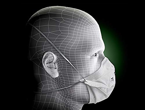 3M N95 Disposable Respirator, VFlex Particulate Respirator 9105, Pack of 50, Standard Size, NIOSH Approved, For Sweeping, Sanding, Grinding, Sawing, Bagging, Dust