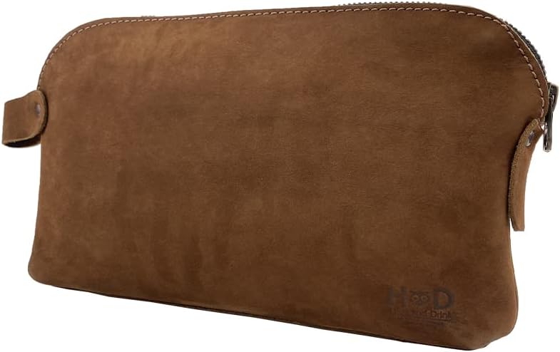 Hide & Drink, Large Rustic All Purpose Utility Bag for Cords & Chargers, Travel Bag, Multi-Purpose Bag, Full Grain Leather