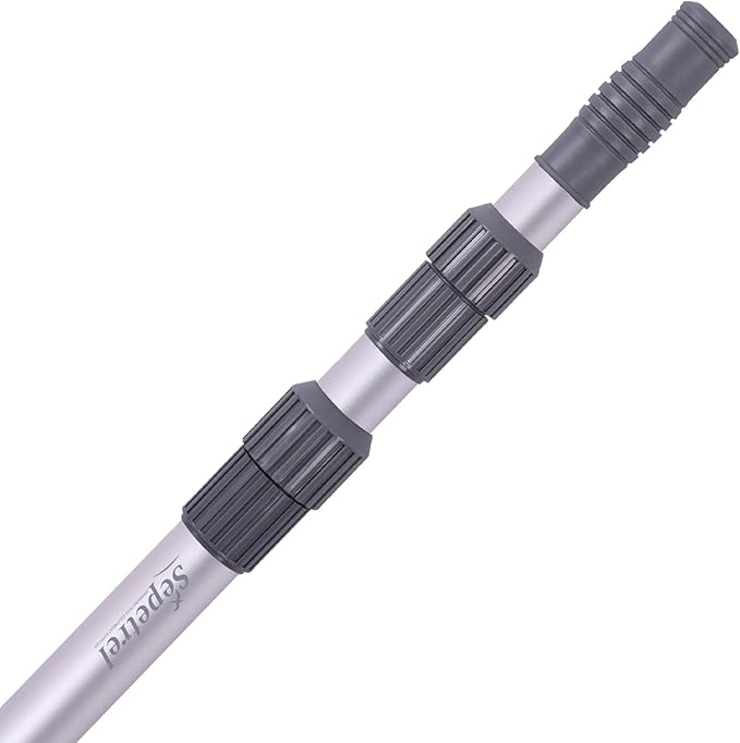 Sepetrel Pool Pole - Professional 15 Foot Telescoping Swimming Pool Cleaning Poles,Adjustable Telescopic Pole,for Skimmer Net,Brush,Vacuum Head