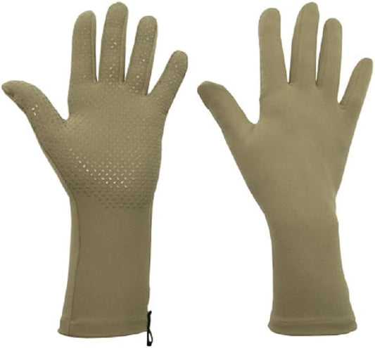 Foxgloves Grip Gardening Gloves – Over the wrist protection with silicone grip ovals on palm (Moss Green, Large)