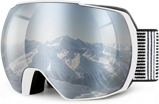 OULAIQI OTG Ski Goggles UV400 Anti-Fog Snowboard Glasses for Men Women Youth- Perfect for Skiing, Snowboarding,Winter Sports