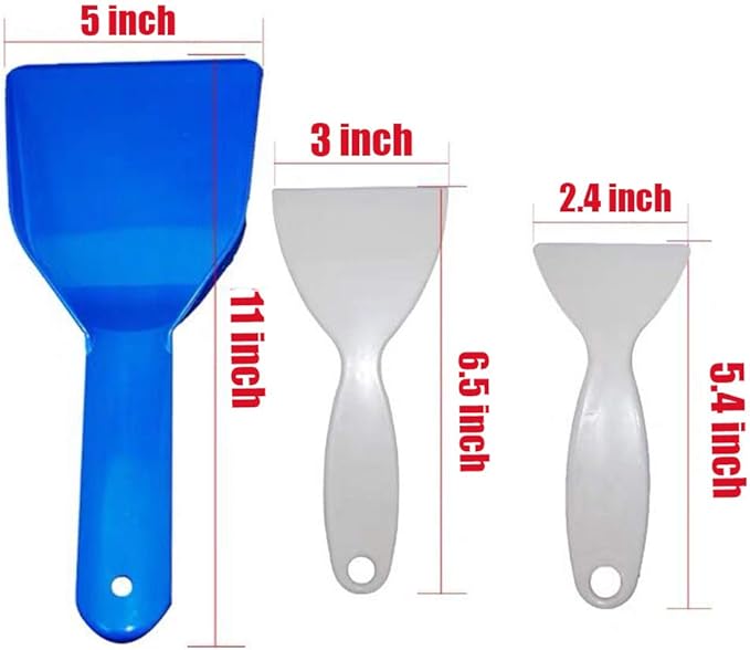 PayPie Plastic Refrigerator Ice Shovel Ice Scraper Snow Remover Cleaning Freezer Frost Shovel Ice Remover Scoop Set of 3