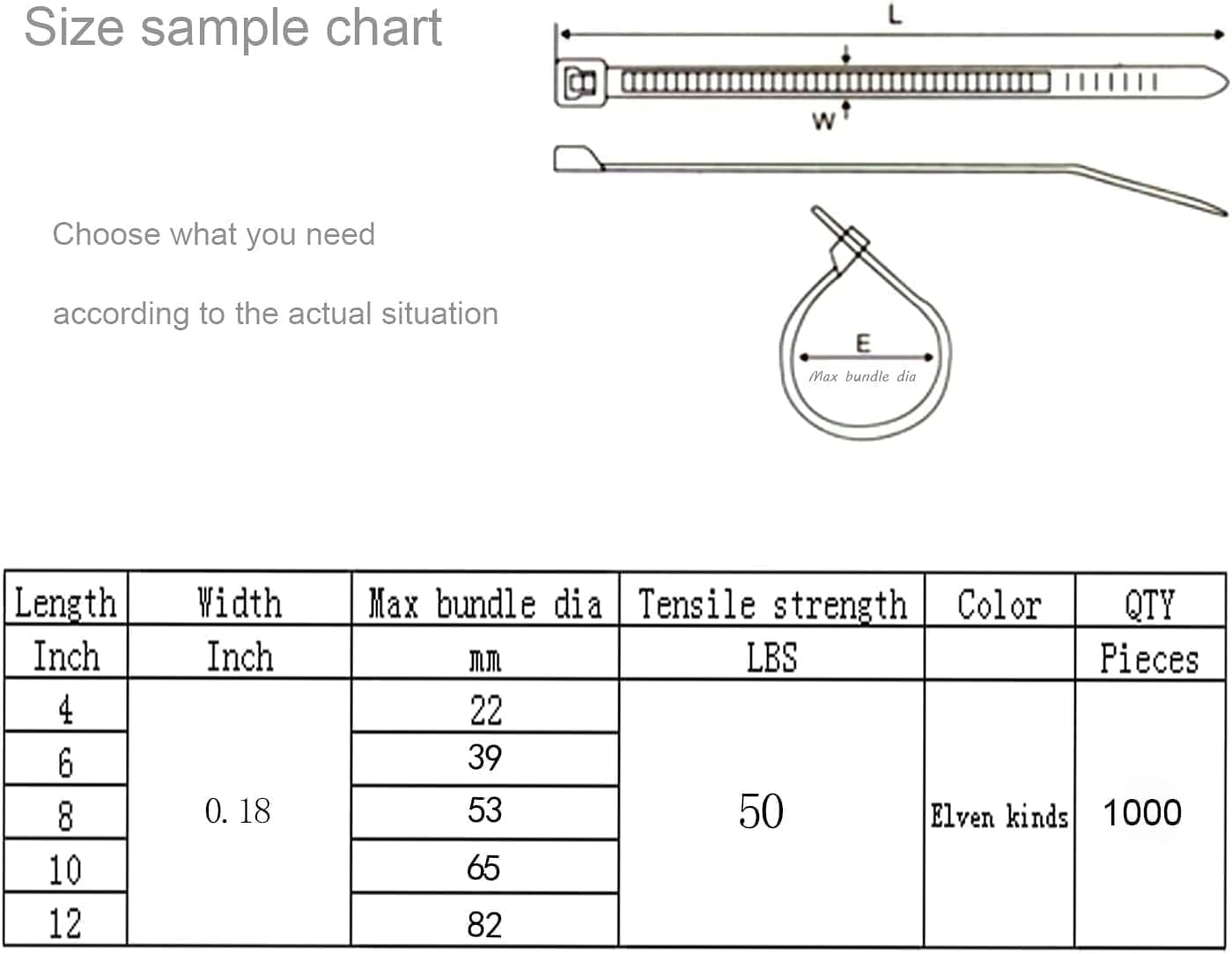 XINGO 1000 PCS Pink Zip Ties 8 Inch, 60 LBS Tensile Strength, Self-Locking Nylon Plastic Nylon PA66 Wire Ties for Indoor and Outdoor Use