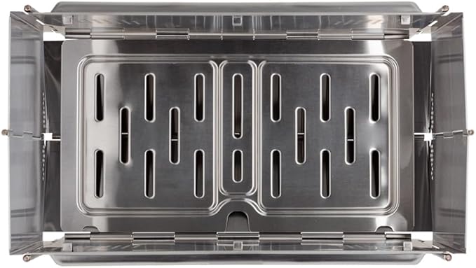 UCO Flatpack Smokeless Firepit and Grill –Portable Firepit- Stainless Steel- Woodburning- for Picnics, Beach, Backyard, and Camping- with Nylon Carry Bag